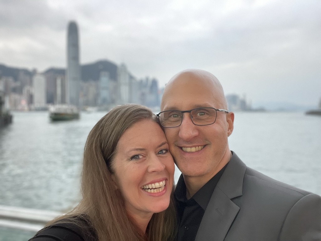 Matthew and Melissa at Hong Kong Harborside